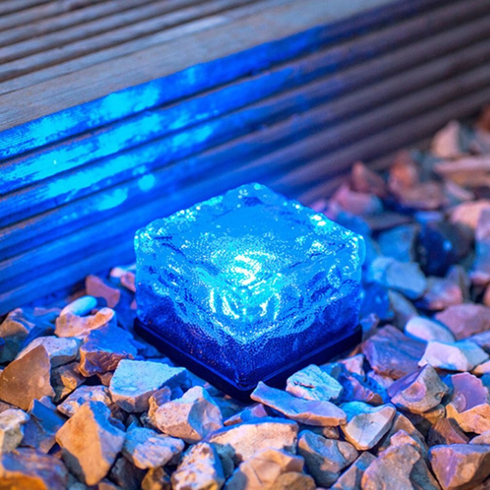Waterdichte Zonne-energie LED Rock Licht Cube Brick Tuin Gazon Balkon Decoratieve Licht Lamp