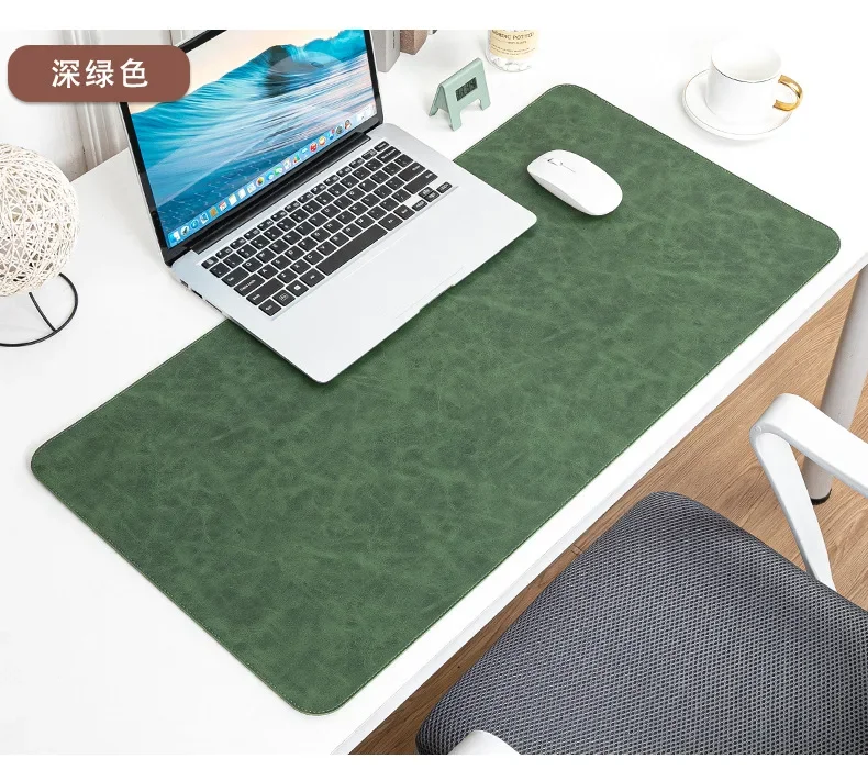 Desk Pad Waterproof PU Mouse Pad Desk Mat Protective Cover Large Mousepad Computer Laptop Non-slip Easy To Clean Keyboard Mats: XXL / Coffee