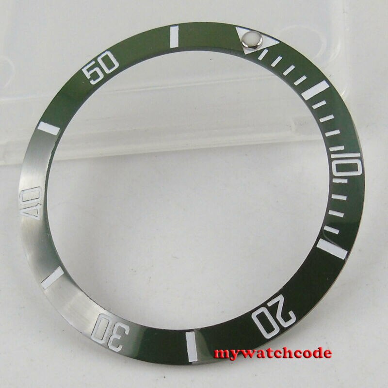 38 Mm Diep Groene Keramische Bezel Insert Voor 40 Mm Submariner Herenhorloge: deep green bezel