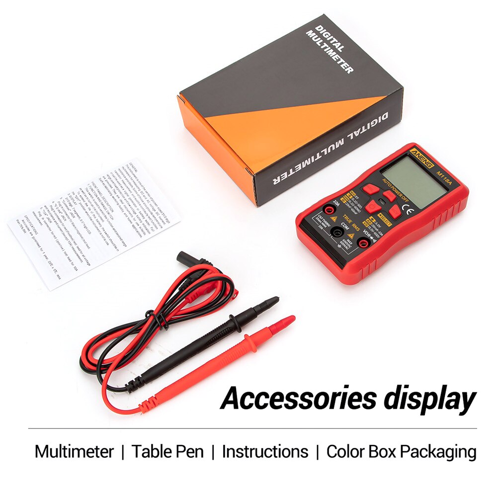 M118A Mini Digital Multimeter Tester Auto Range Mu... – Grandado