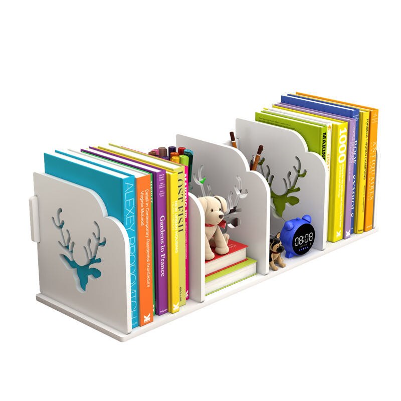 Petite étagère de bureau pour livre d&#39;étudiant, étagère de table simple, boîte de rangement de bureau pour enfants, petite bibliothèque de dessin animé