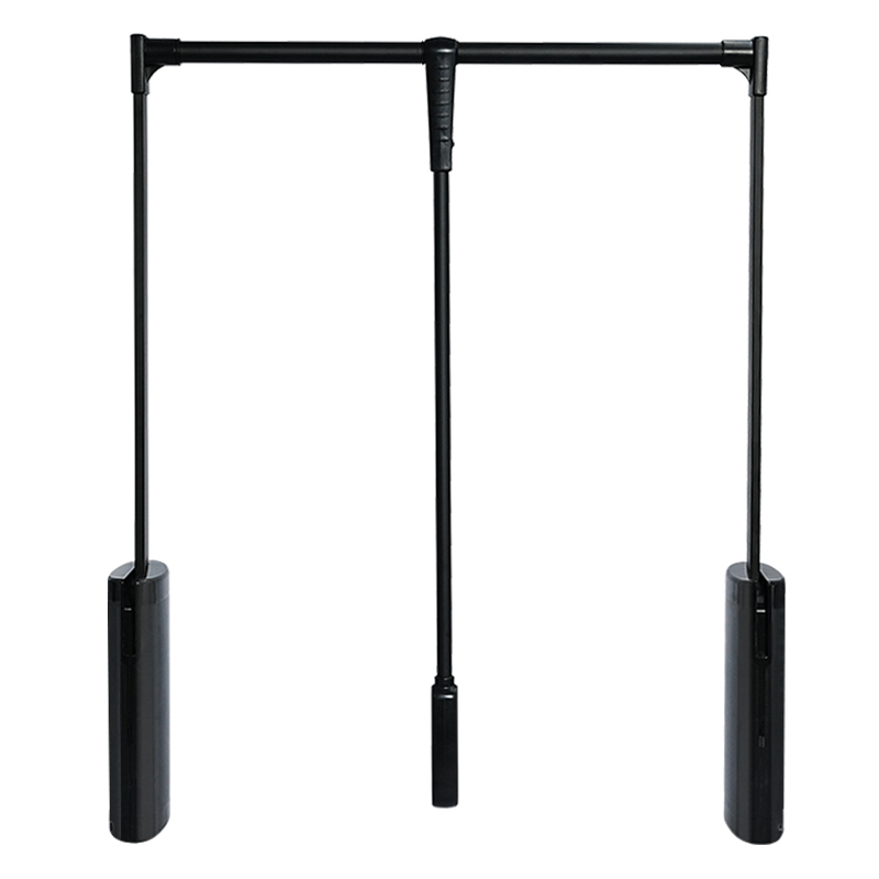 Pull Down Lifting Clothes Rod Retractable Damping Hanger Rail Dual Soft Close System For Wardrobe Walk-in Closet