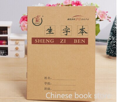 Chinese character exercise books Chinese grid square workbooks Chinese composition practicebook English workbooks ,set of 5: shengzi workbook