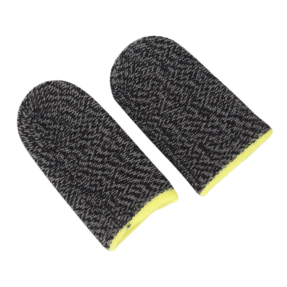 2 Stuks Vinger Handschoenen Zweet Proof Niet-Kras Ademend Gevoelige Touch Screen Gaming Vinger Babybedjes Sleeve Cover Voor Mobiele game: 1 Pair