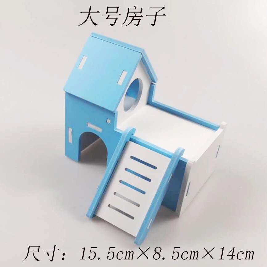 Maison pour hamster, nid, maison de couchage, fournitures en bois, mignon, mini, petit animal, lapin, hérisson, animal de compagnie, cabane en rondins: 3