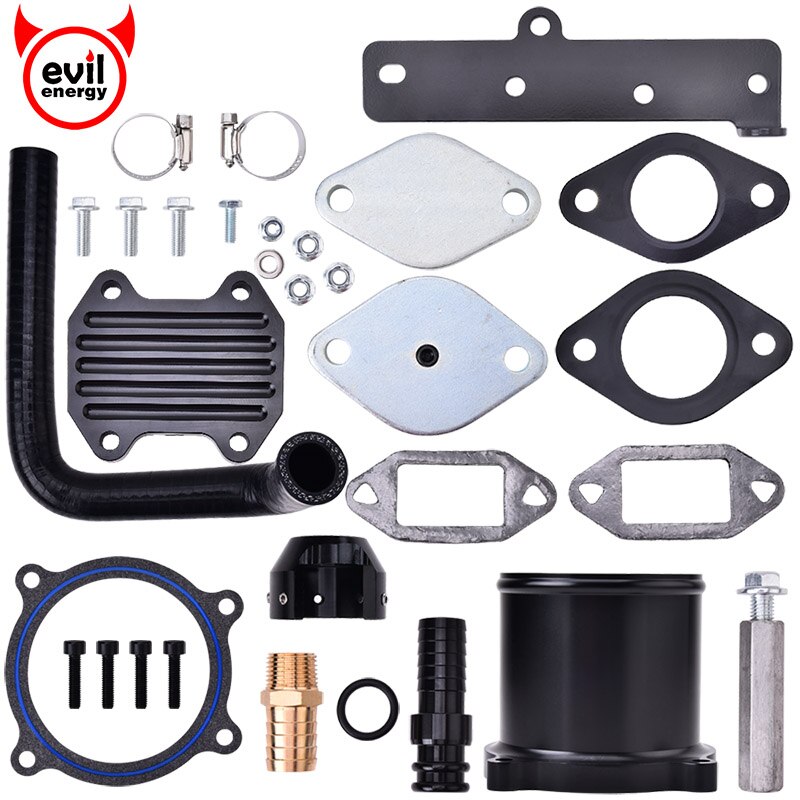 EVIL ENERGY EGR Valve And Throttle Valve Kit Block OFF Plate Kit For Dodge Ram 6.7L Cummins Diesel