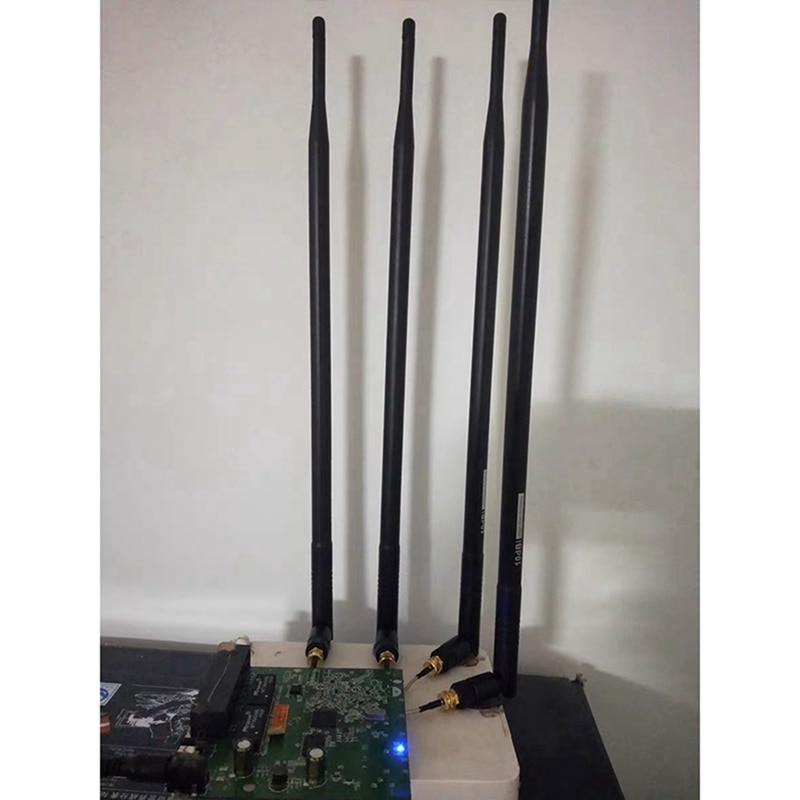 Opq -4 stk 9 dbi rp-sma dual band 2.4 ghz 5 ghz high gain wifi router trådløs vippeantenne