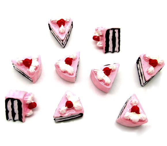 20 stks Hars Roze Broodjes Decoratie Ambachten Plaksteen Cabochon Scrapbooking Fit Phone Embellishments Kralen Diy Accessoires