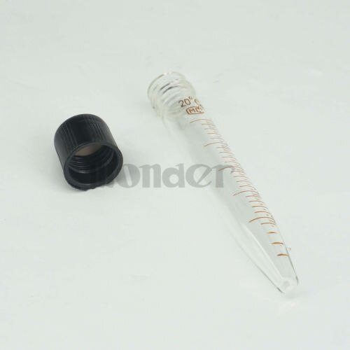 5ml Lab Glass Centrifuge Tube V-bottom Screw Cap With Scale Line Experimental