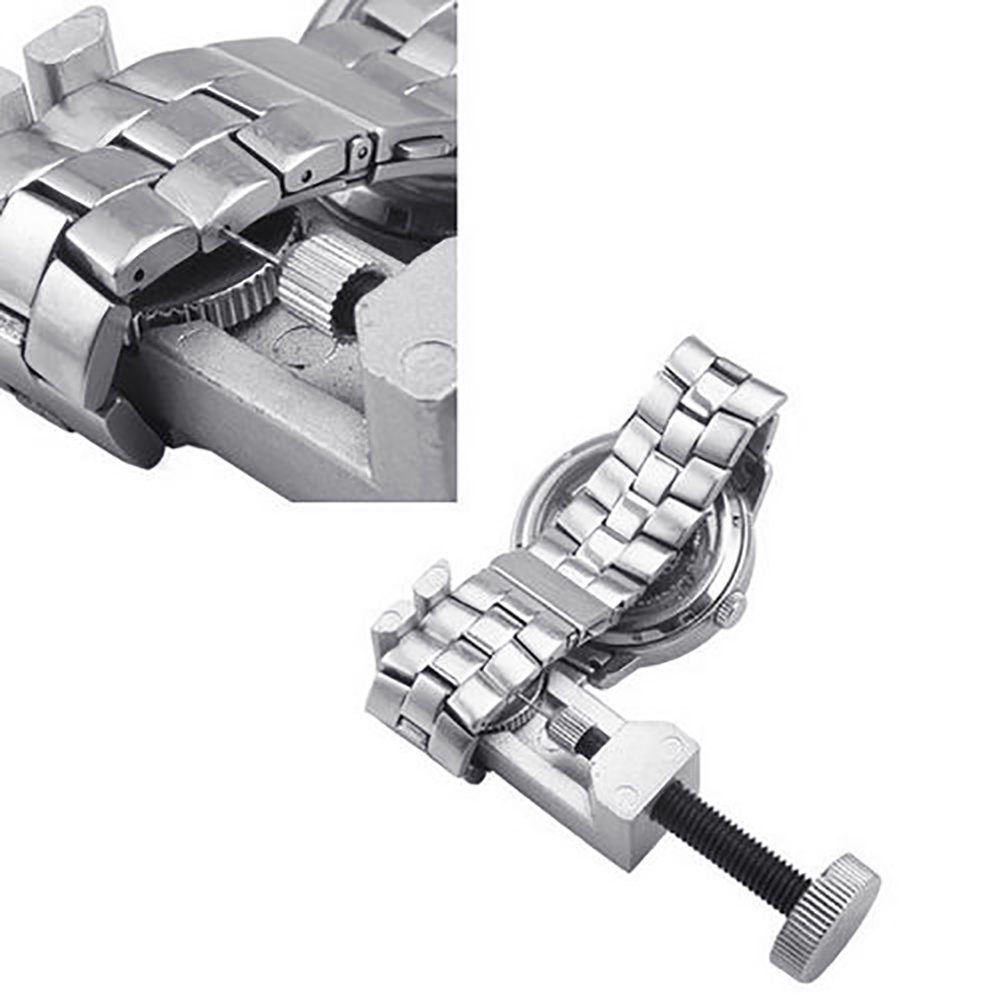 Ajustador de correa de reloj de Metal portátil, Kit de herramientas de reparación de correa de reloj con 3 pines adicionales, removedor de Pin de enlace de pulsera