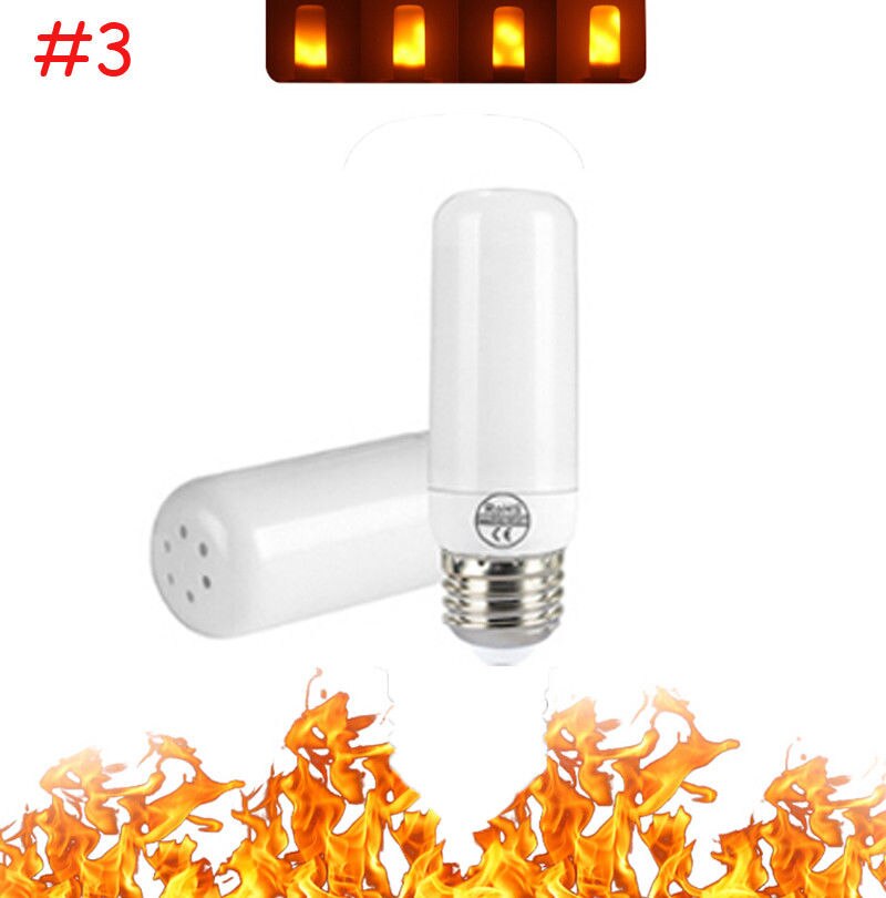 1Pcs LED Flame Effect Fire Light Corn Bulb E27 Simulated Nature Flicking Decor Lamp LED Emulate Flame Lamp Home Restaurant Use: 3