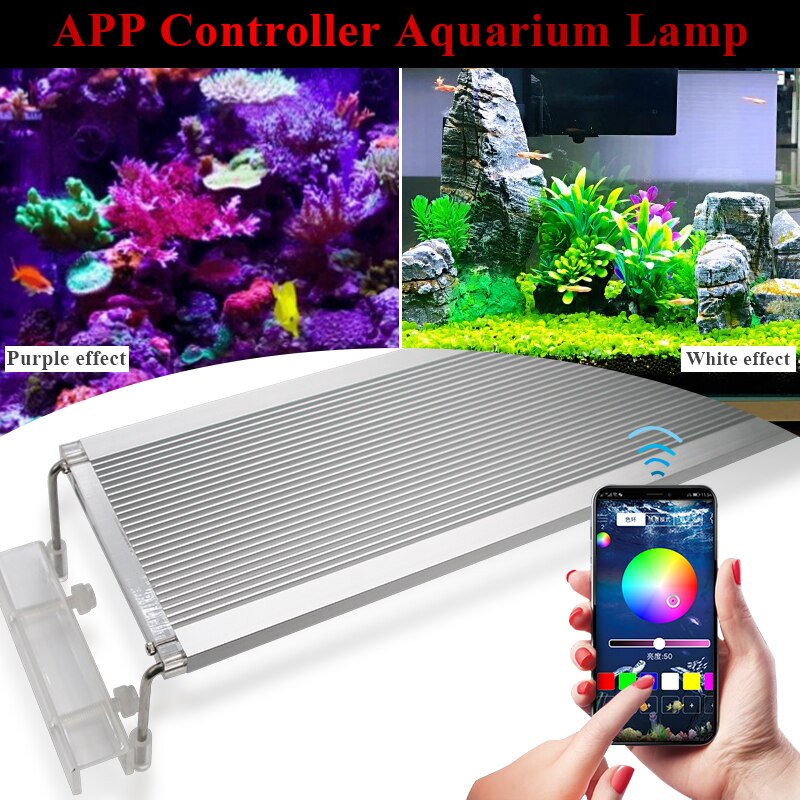 30-70 Cm Aluminium Aquarium Led Verlichting Marine Rgb Smd 5050 Led Aquarium Licht Aquarium Lamp Voor Aquarium led Lamp Beugel Marin