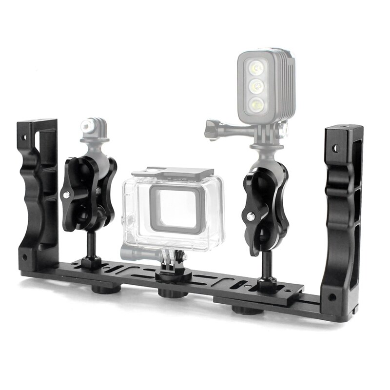 Cnc Duiken Onderwater Licht Arm Systeem Drie-Clip Lade Beugel Handgreep Stabilisator Video Gopro Digitale Slr Camera