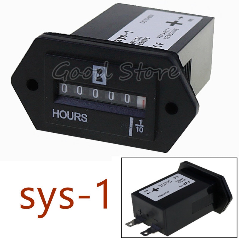 1Pcs SYS-1 AC100-250V DC12-36V 6-80 AC-DC Universele Elektromechanische Urenteller Teller
