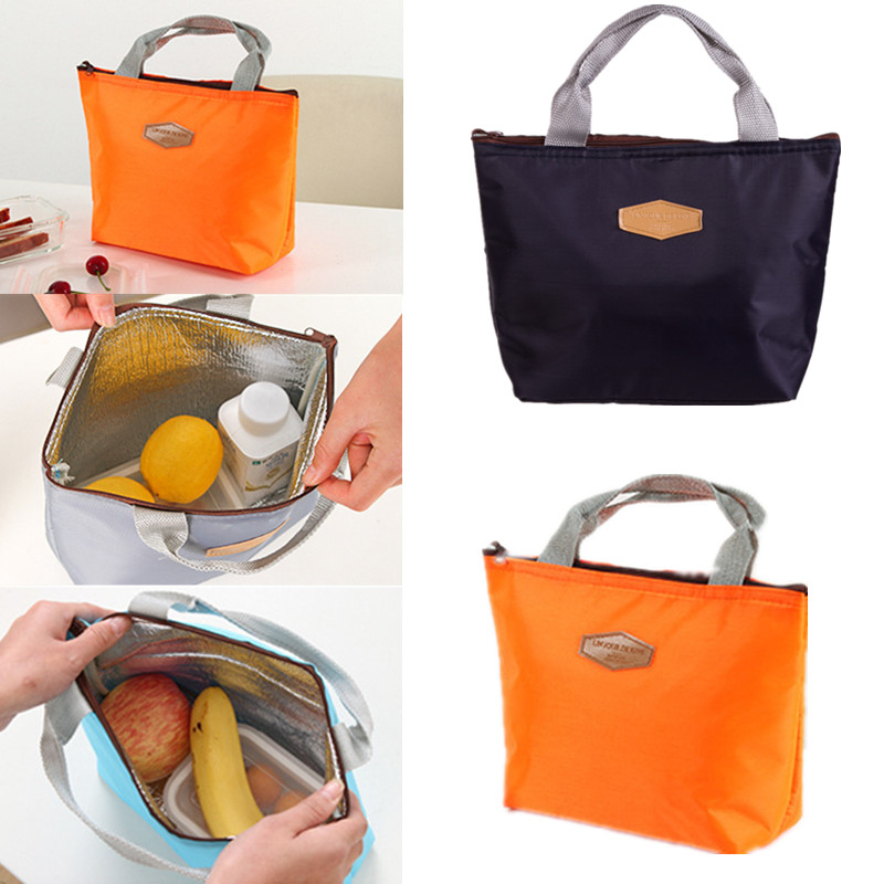 Lunchbox Camping Picknicktas Lunchtas Effen Kleur Draagbare Gekoelde Tas Koud Voedsel Koelbox Thermische Tas Handtas