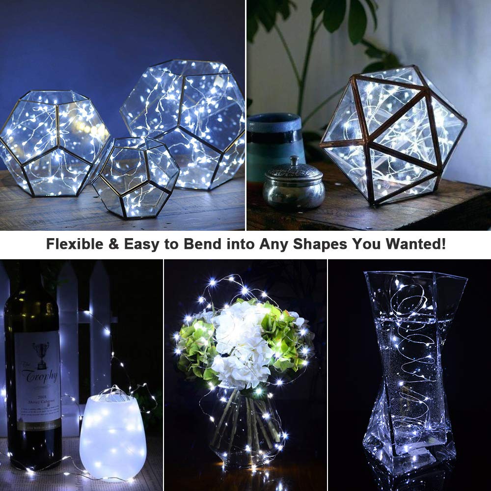 6 st led fairy string lights 10ft/3m 30 leds firefly string lights trädgård hem fest bröllop festival dekorationer batteridrivna