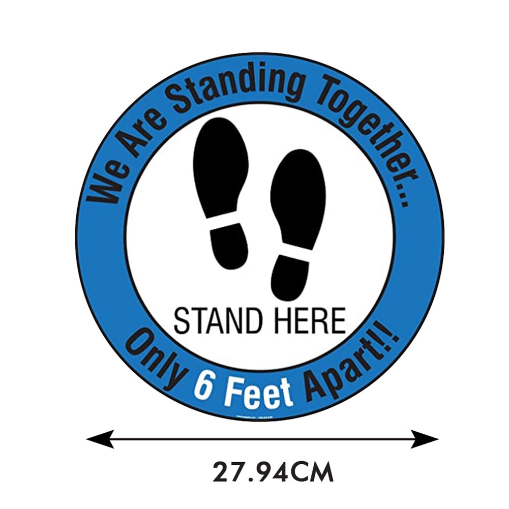 Social Distance Floor Sticker Wait Here Keep 6ft In Between Distance Marker Floor Decal For Social Distance While In Line: Gold