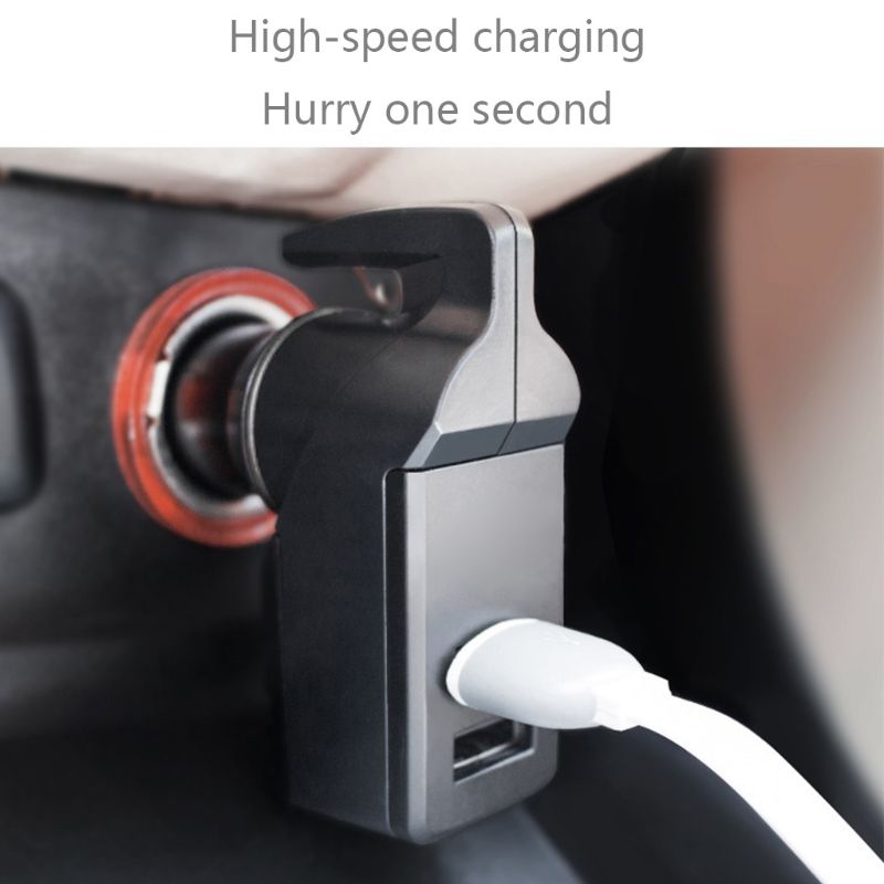 Herramienta de Escape de Emergencia USB: Cargador de coche de rescate que ahorra vida, interruptor de ventana con resorte cargado, cuchilo de cinturón de seguridad, puertos USB duales
