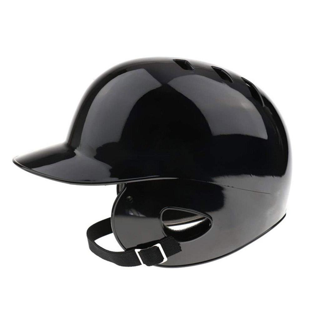 Mounchain unisex åndbar hjelm dobbelt ører beskyttelse baseball hjelm hovedbeskyttelse til baseball sport 21.65-23.62 inches: Sort