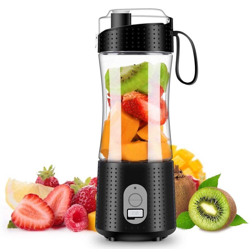 Portable Blender Personal Size Blender for Smoothies, Juice and Shakes, Mini Blender with 4000MAh Rechargeable Battery: Clear