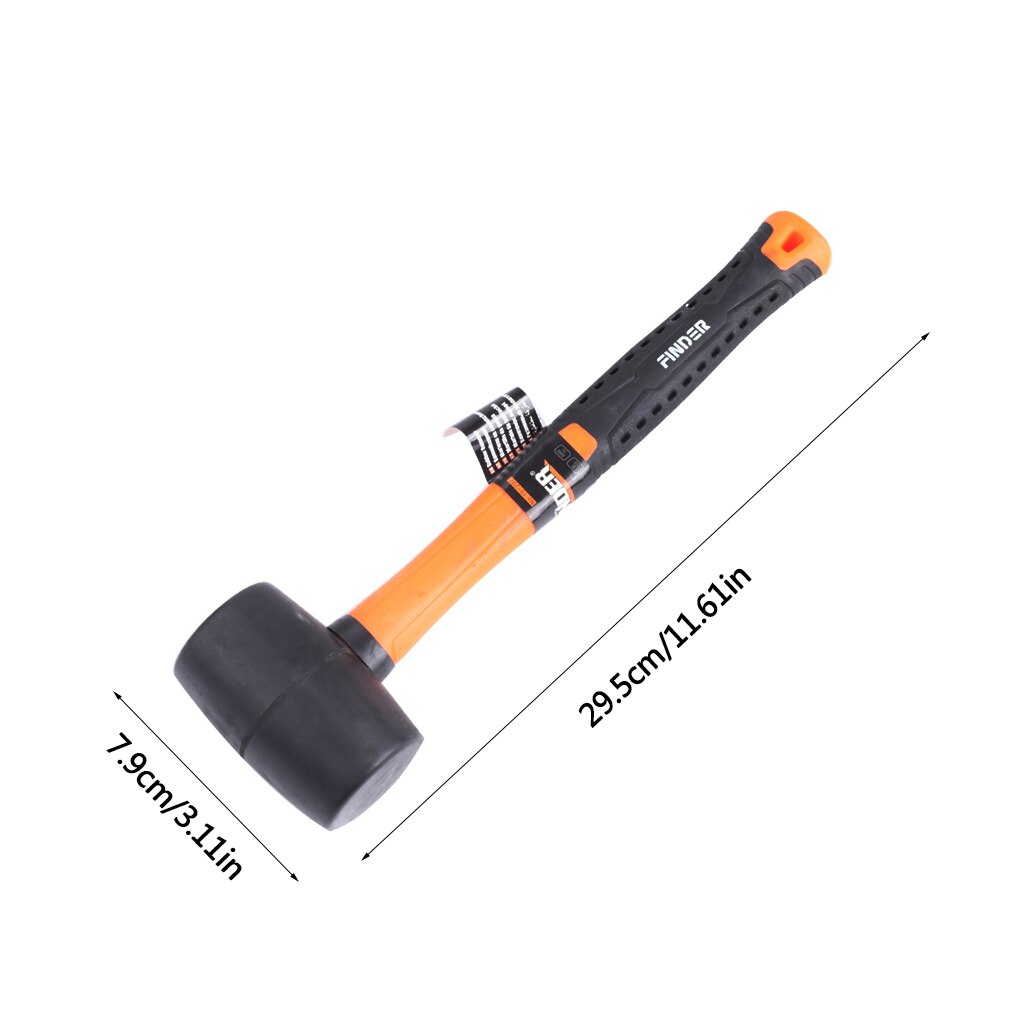 Rubber Mallet Hammer Fiberglass Grip Handle Hammer Head Fiberglass Handle Rubber Grip for Flooring Woodworking Ergonomic
