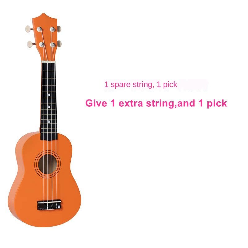 21 Inch 16 Colors Ukulele Guitar Wooden Ukulele Musical Guitar Musical Instruments for Beginners Childrens: Orange