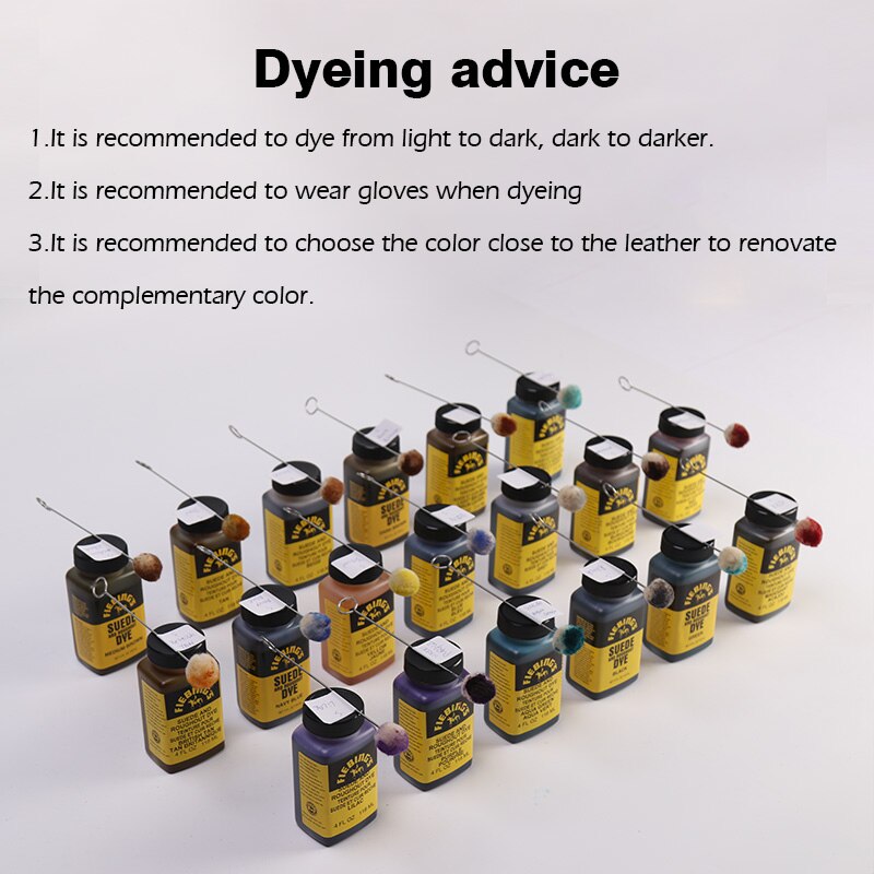 Peinture pour daim, teinture de fourrure et de cuir, colorant pour chaussures, DIY bricolage, 118ml, 19 couleurs disponibles