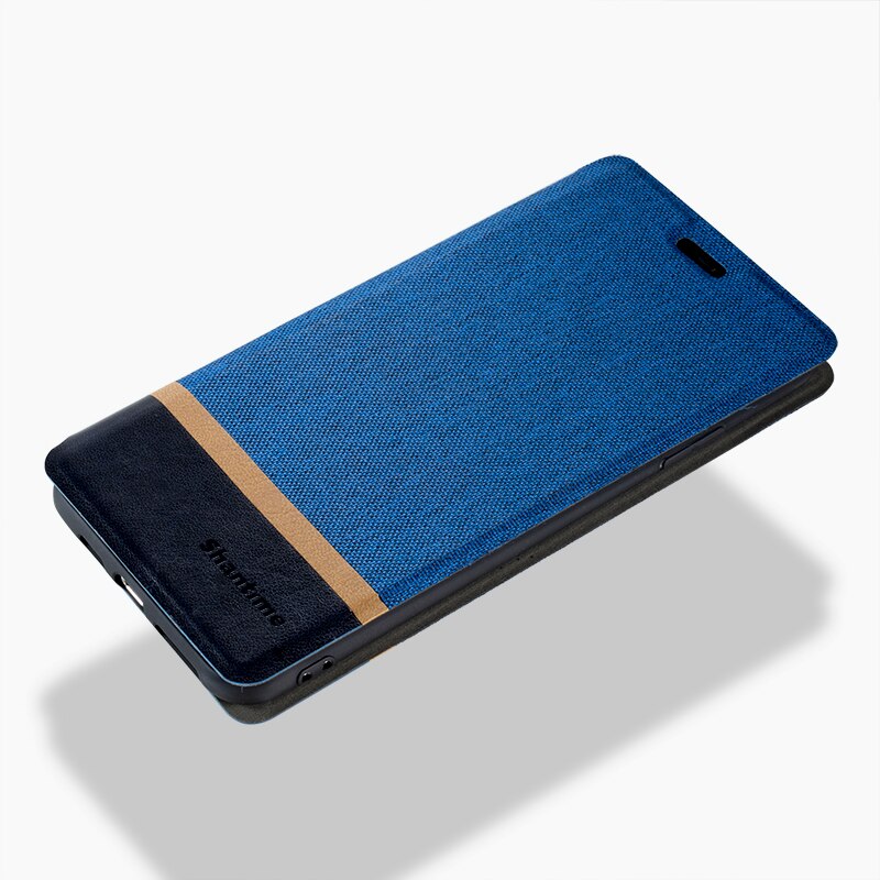 Canvas pu læder etui til samsung galaxy  a71 5g a71 5g uw flip etui til samsung galaxy a quantum cover silikone bagcover