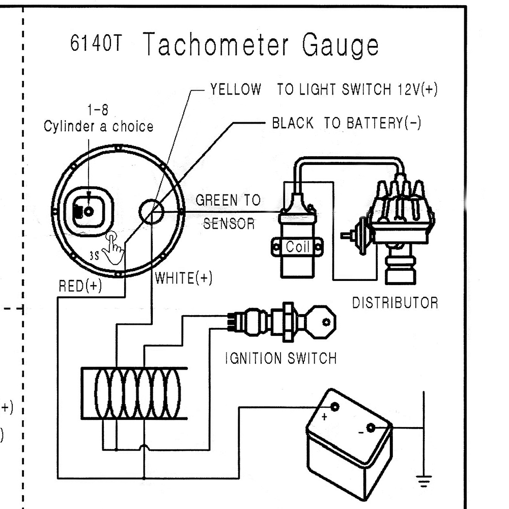 0 ~ 8000RPM Auto Tachometer Universal- 2 "52mm 12V Blaue LED Tacho Messgerät Meter mit Schote Halfter für Benzin Auto-Tachometer