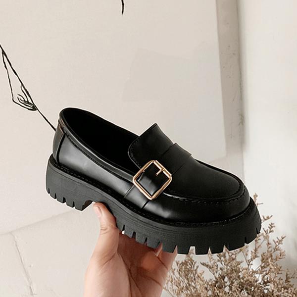 Damskie buty derby wszystkie mecze okrągłe palec u nogi poślizg-na miękkie zwykły damskie trampki mieszkania brytyjskie drewniaki platforma 2020 moda: 40