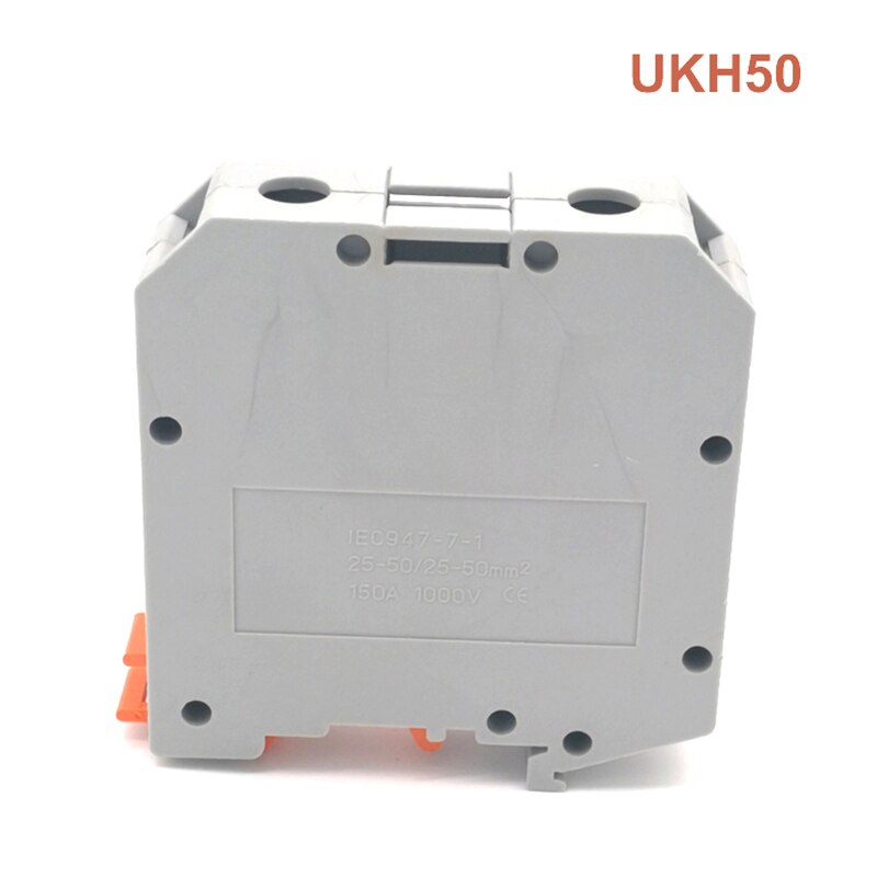 1Pcs Large Current Din Rail Screw Terminal Blocks UKH50 Morsettiera Electrical Wire Cable Terminals Block Connector Bornier 150A