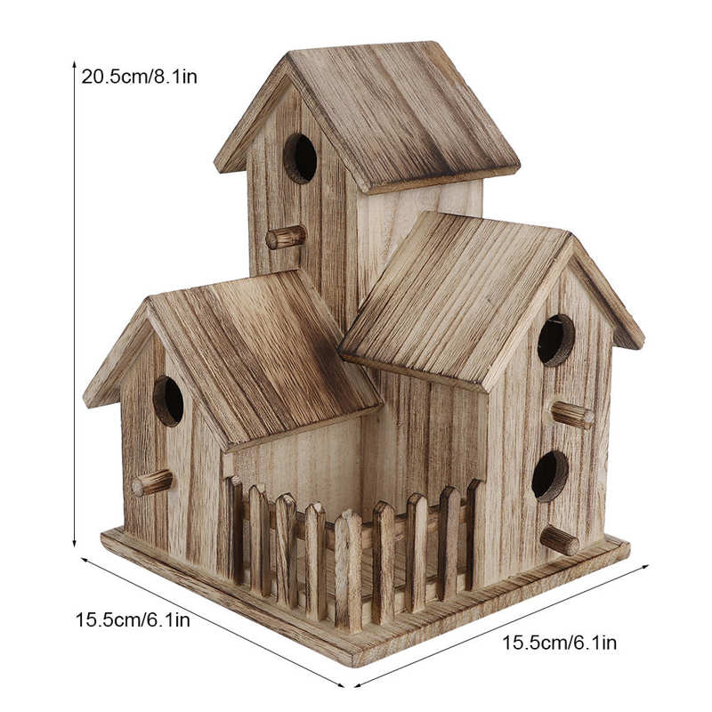 Cage à oiseaux en bois, petit abri d&#39;extérieur, nid d&#39;oiseau, fournitures de maison pour animaux de compagnie, décoration de la maison