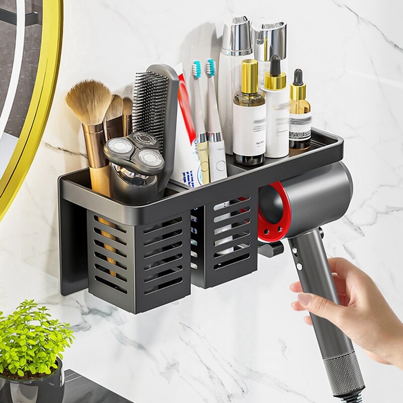 Föhn Houder Wandmontage Opbergrek Badkamer Plank Voor Dyson Supersonic Föhn Punch-Gratis Rack: single cup