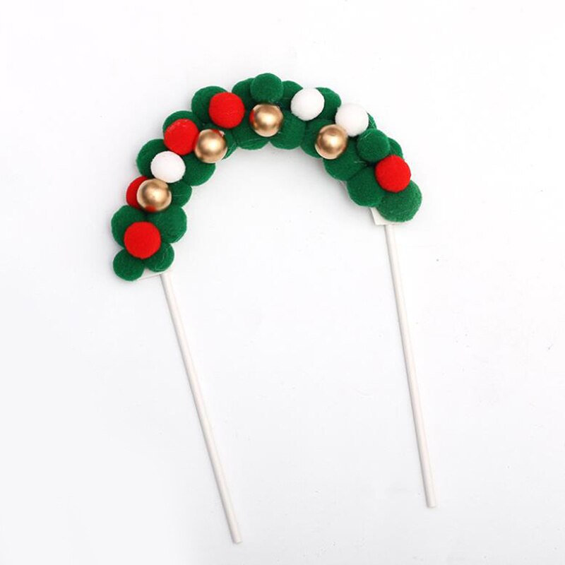 1Set Merry Christmas Letter Cake Topper Santa Claus Snowman Cake Decoration Home: L