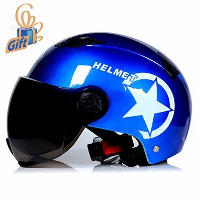 Cykelhjelm mountain road cykelhjelm med briller komfortable voksne mænds casco bicicleta hombre cykelhjelme: Blå