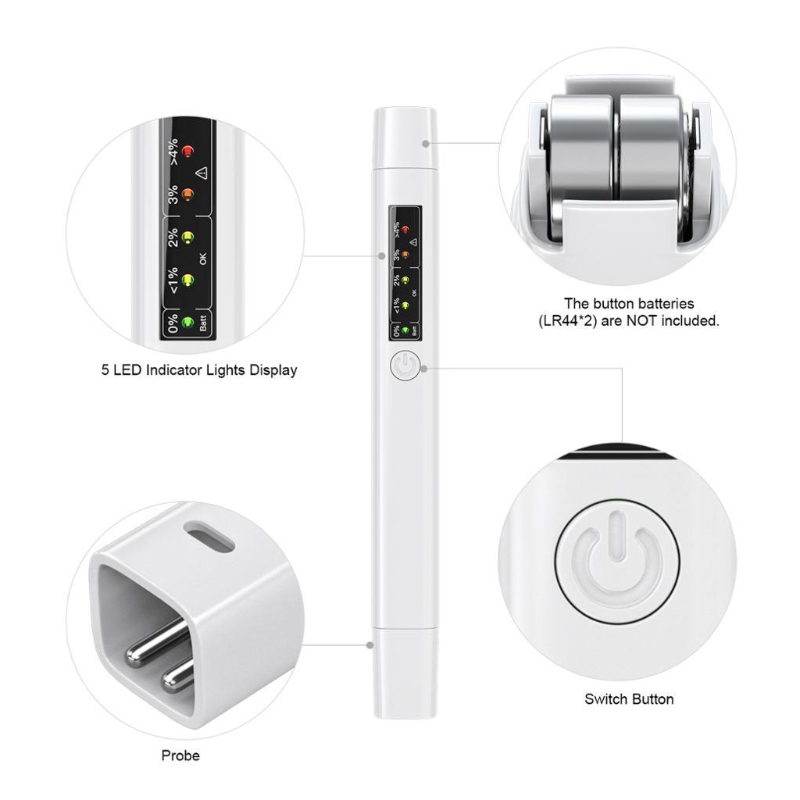 LED Digital Car Brake Fluid Tester Pen Oil Tester Brake Liquid Testing 5 LED Indicators High-sensitive Sensor