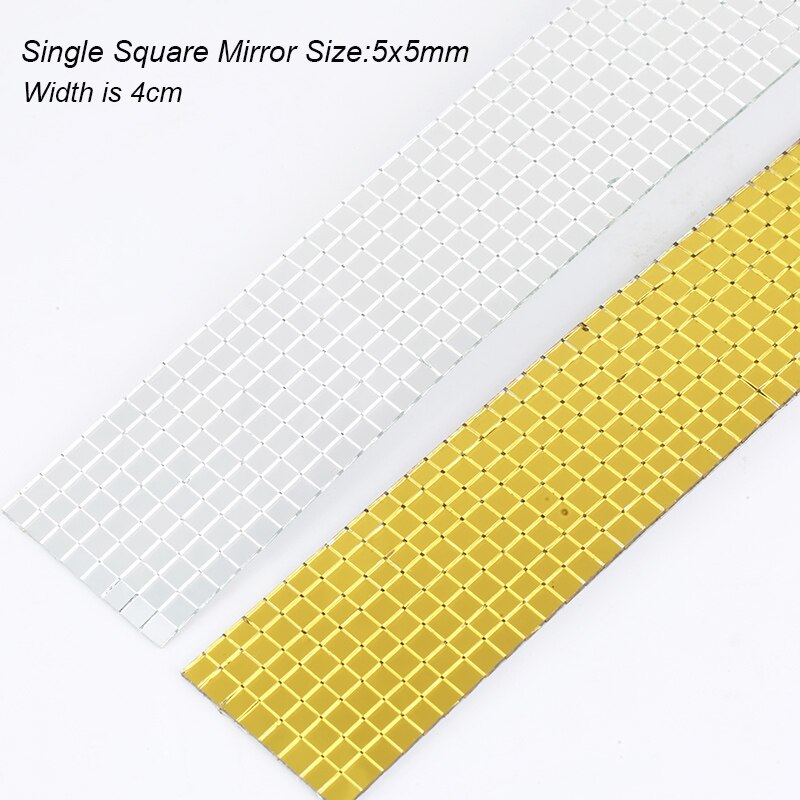 Piastrelle a mosaico per specchi quadrati in vetro argento/oro autoadesivi per artigianato fai-da-te adesivo da parete con specchio in vetro decorazione domestica