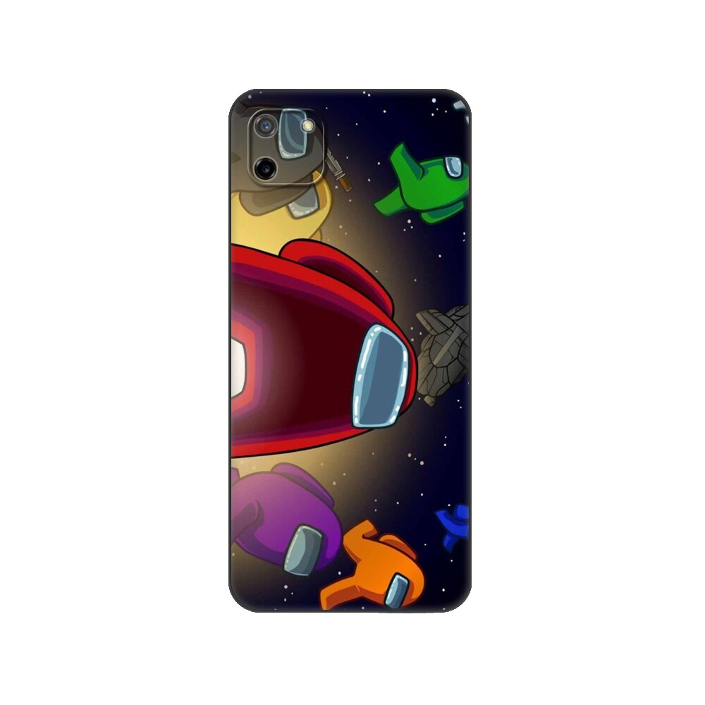 Czarna obudowa tpu do etui OPPO Realme C11 do Realme C 11 RealmeC11 powrót RMX2185 pokrowiec na zderzak wśród nas: 70383