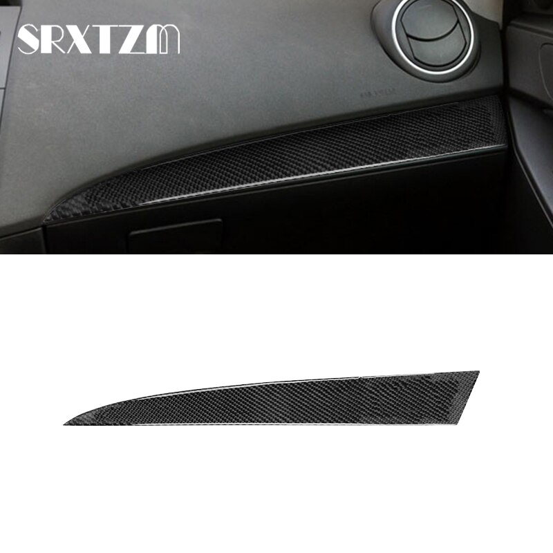 Pegatinas decorativas de fibra de carbono para salpicadero de coche, embellecedor de cubierta de consola central, para Mazda 3 Axela , , ,