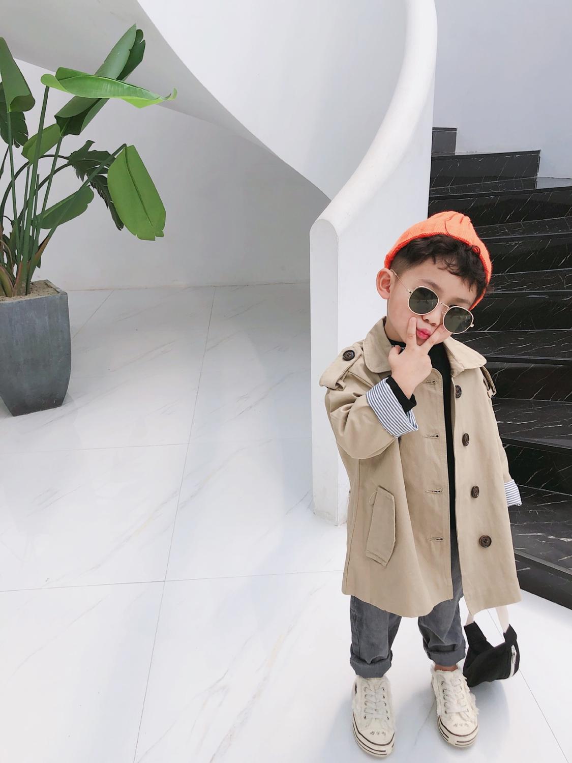 Kids Jackets For Boys Spring Baby Toddler Jackets Girls Coat Double Breast Windbreak Boys Trench Coat Children Jacket Outerwear