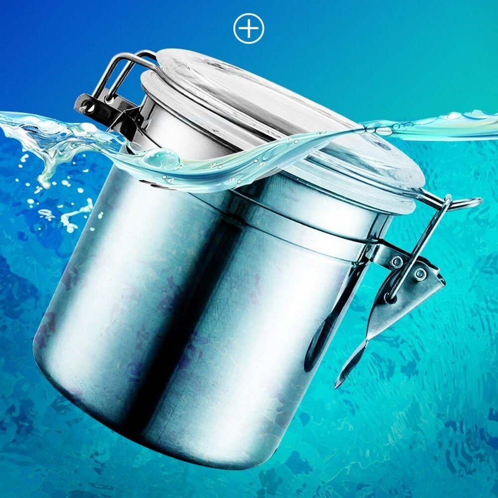 Latas selladas de acero inoxidable, tarro de vidrio para almacenamiento de alimentos, sin plomo, botellas de almacenamiento de cocina, latas, hebilla de almacenamiento de grano, mantenimiento fresco, cans5