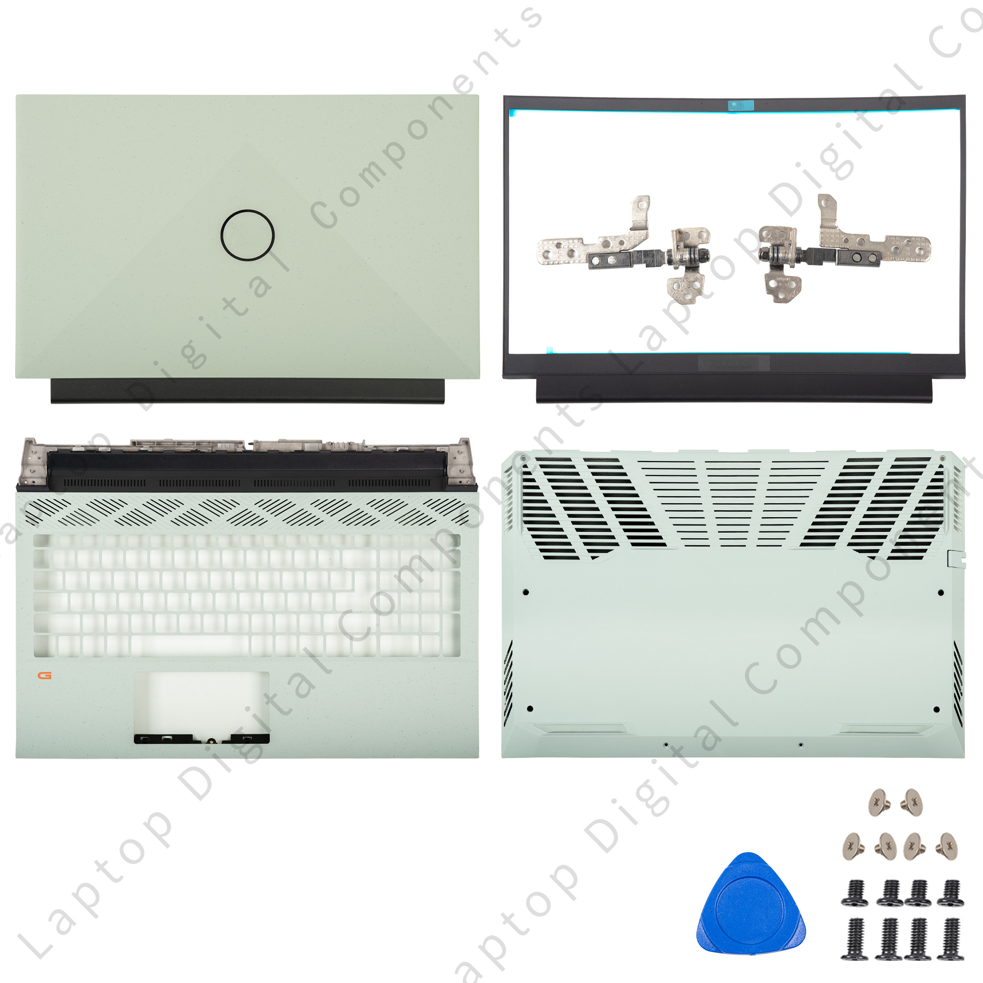 Nowość Pokrowiec na laptopa Dell G15 5510 5511 5515 5520 5525 Pokrywa tylna LCD Przednia ramka Palmrest Dolna obudowa Zawiasy Pokrywa notebooka