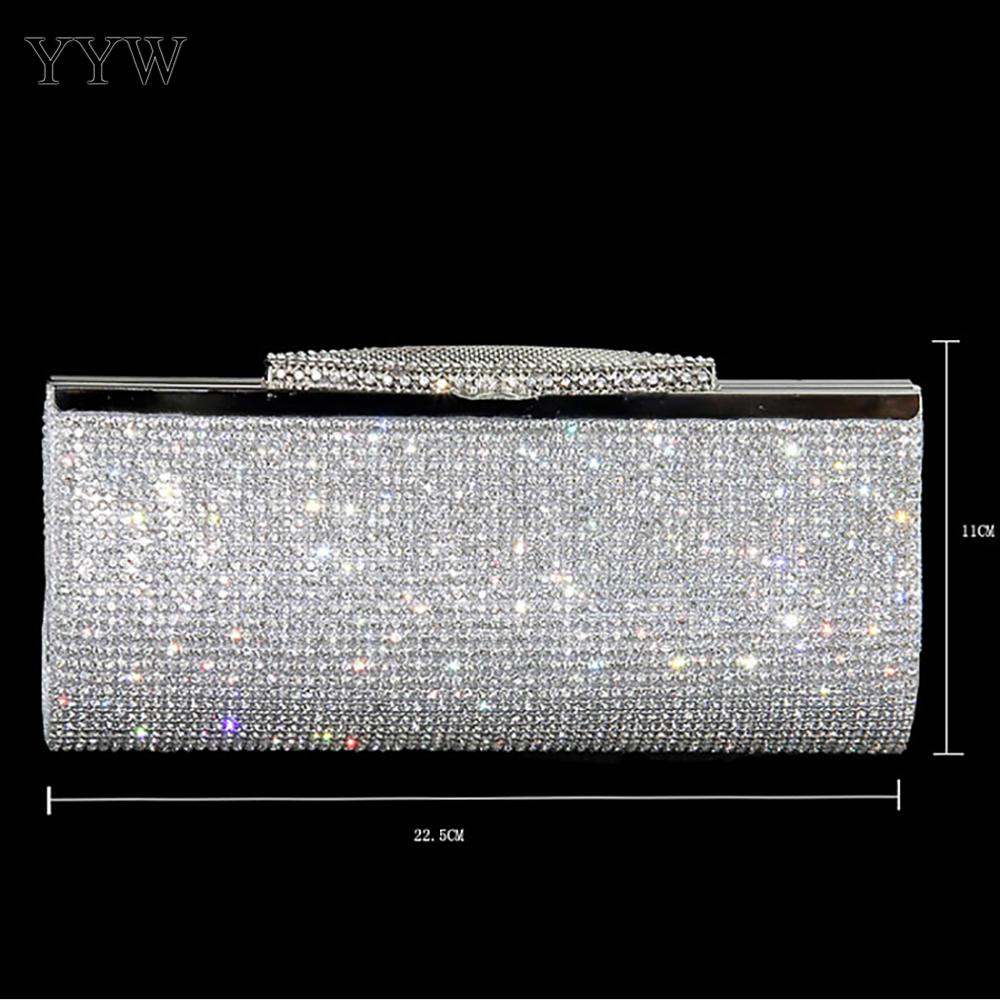 Soirée sacs pochette sac bandoulière Pu cuir strass sac à main de mariée femmes chaîne féminine sac de mariage