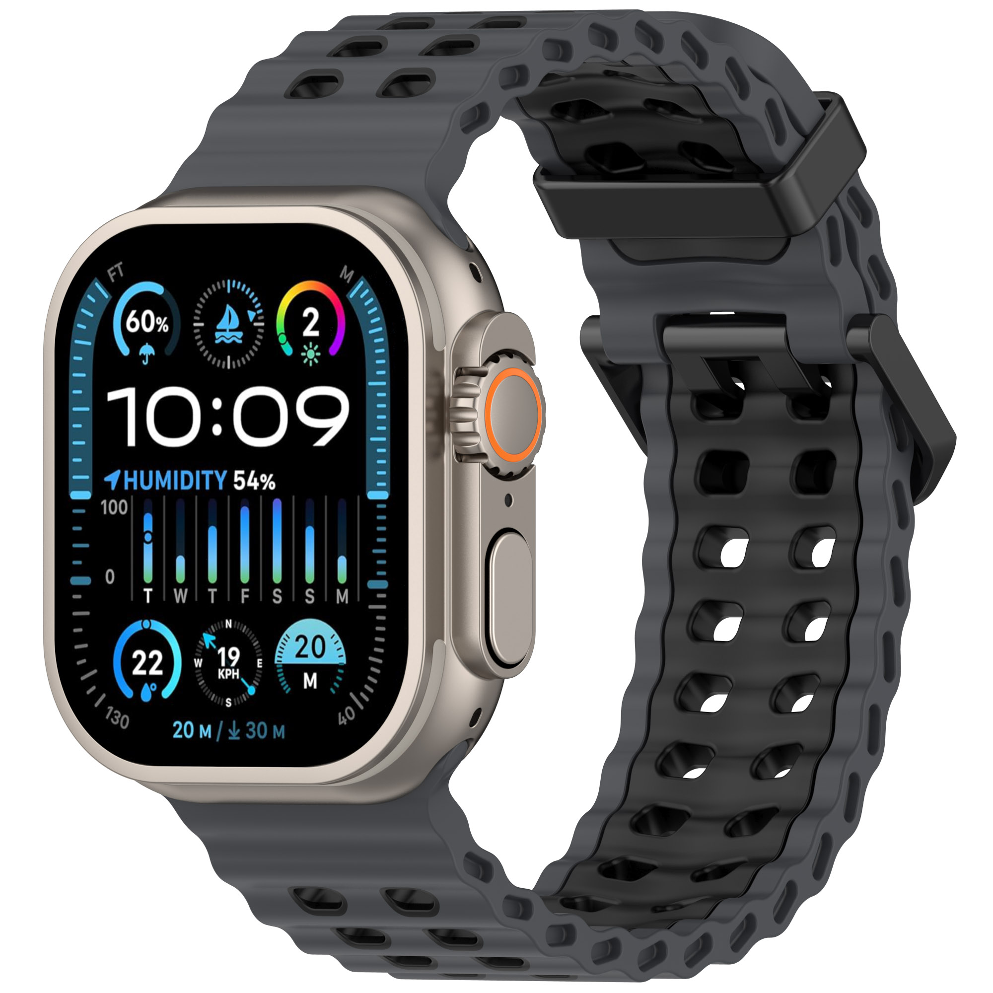 Pulseira esportiva de silicone oceano para apple watch ultra 2 49mm série 10 9 8 7 6 5 4 3 se 46mm 45mm 44mm 42mm pulseira de dois tons: Rosa luz Branca