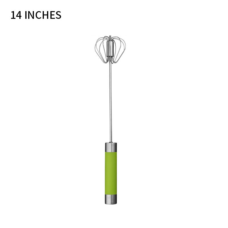 Batidor de huevos de acero inoxidable, mezclador semiautomático de batidor de huevos para batir y batir, utensilio de cocina, prensa Manual, batidor giratorio