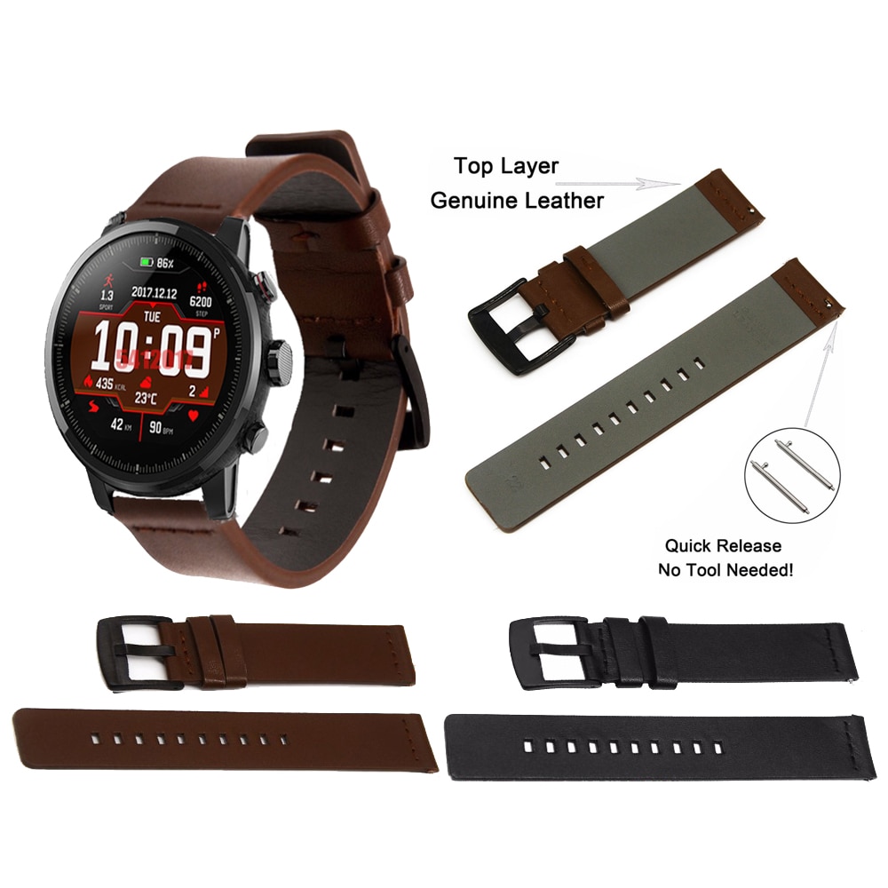 Für Xiaomi Huami Amazfit GTS Stratos 2 2S amazfit tempo GTR 47 42mm armband armband Uhr band 22 20mm leder Armband