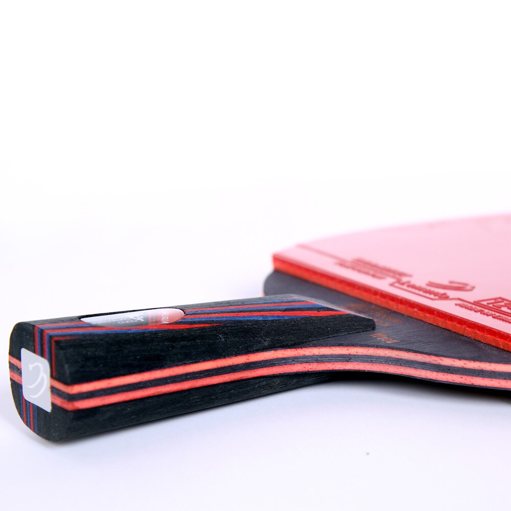 Lemuria Pro Carbon Fiber Table Tennis Racket FL Or CS Handle Ping Pong Bats Glued With Unsticky Pimples In Rubber And Black Case