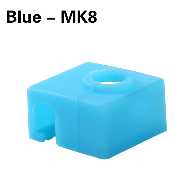 Für V6/MK7 MK8 MK9/MK10/Volnaco Silikon Socken Heizung Block Hotend Protector Isolierung Abdeckung Für 3D drucker Heißer Ende Wärme Block: Blue- MK8
