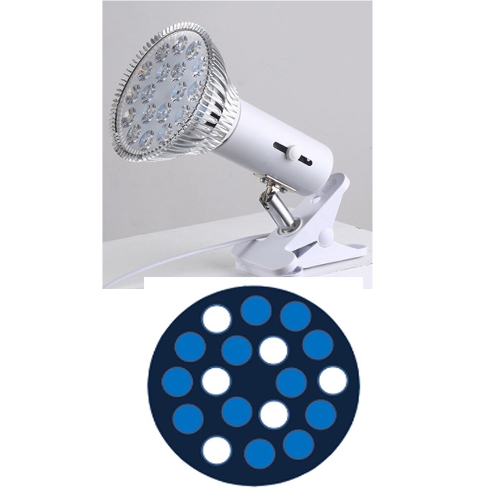 54W Full Spectrum LED Aquarium Light E27 PAR38 Plant Grow Bulb for Coral Reefs (bulb with holder): S18F-E27 Holder