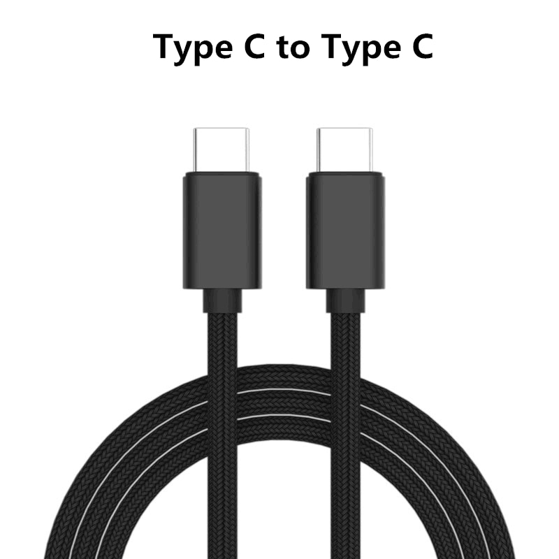 60W Usb C Naar Usb Type C Kabel Usbc Pd Snelle Charger Cord USB-C Type-C Nylon Kabel voor Huawei Xiaomi Mi 10 Pro Samsung S20 1M 20Cm